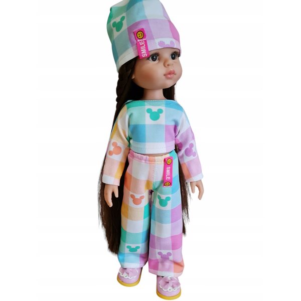 3-teiliges Kleidungsset für Paola Reina 32 cm Puppe mit Bluza, Hose und Hut