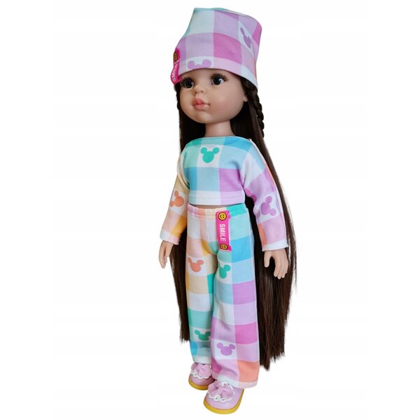 3-teiliges Kleidungsset für Paola Reina 32 cm Puppe mit Bluza, Hose und Hut