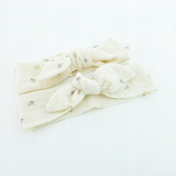 Opaska in muslin per bambole Baby Born 42-43 cm e altre, colore ecru con foglie