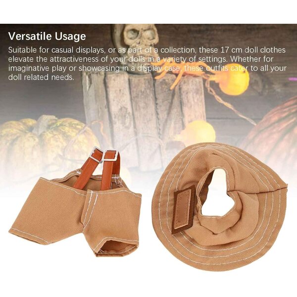 Set vestiti marroni per bambole 17 cm in tessuto robusto e design facile da indossare