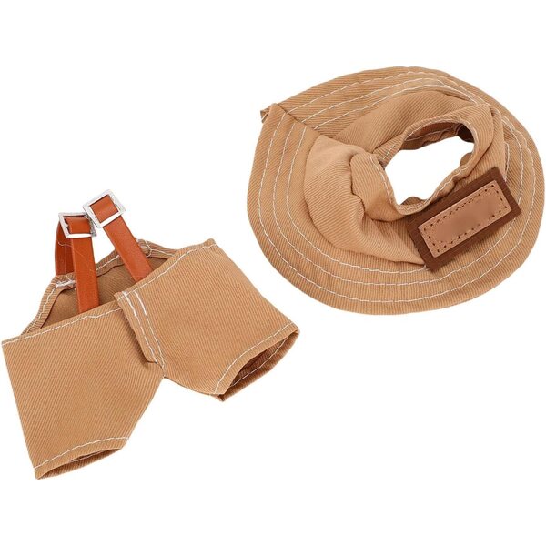 Set vestiti marroni per bambole 17 cm in tessuto robusto e design facile da indossare