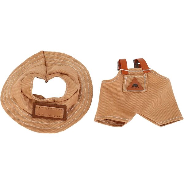 Set vestiti marroni per bambole 17 cm in tessuto robusto e design facile da indossare