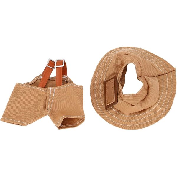 Set vestiti marroni per bambole 17 cm in tessuto robusto e design facile da indossare