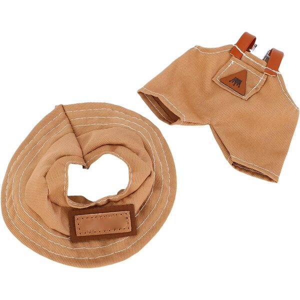 Set vestiti marroni per bambole 17 cm in tessuto robusto e design facile da indossare