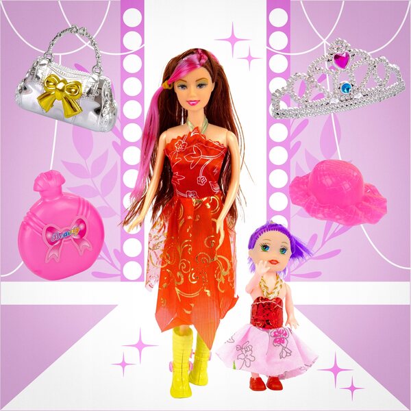 Set Abbigliamento e Accessori per Bambole con Vestiti, Scarpe e Borsa