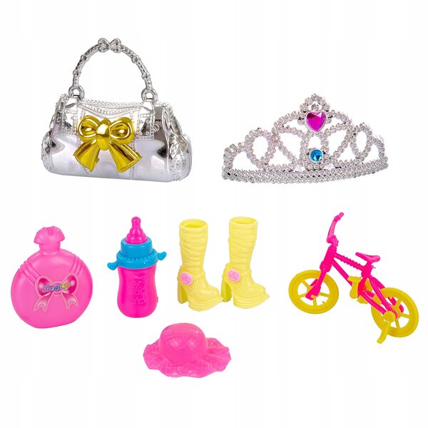Set Abbigliamento e Accessori per Bambole con Vestiti, Scarpe e Borsa