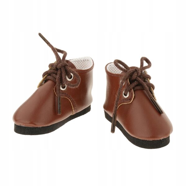 Handgefertigte dunkelblaue 1/3 Puppenschuhe aus PU-Leder mit Schnürsenkeln