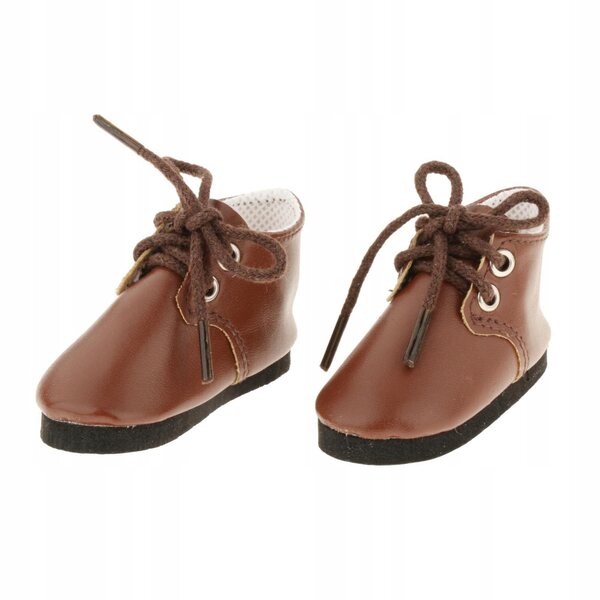 Handgefertigte dunkelblaue 1/3 Puppenschuhe aus PU-Leder mit Schnürsenkeln
