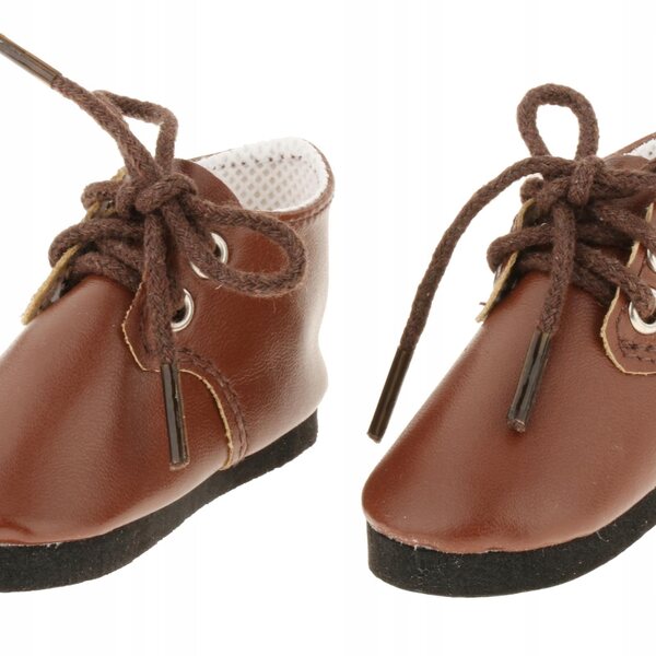 Handgefertigte dunkelblaue 1/3 Puppenschuhe aus PU-Leder mit Schnürsenkeln