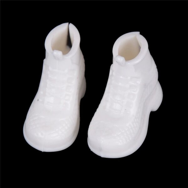 Completo abbigliamento per bambola Barbie 29 cm con giacca pelliccia e sneakers