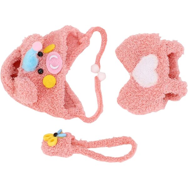 Kleidungsset für 17-cm-Puppen mit Schweinchen-Design aus hochwertigem Faserstoff