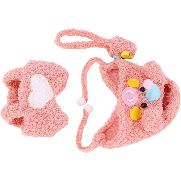 Kleidungsset für 17-cm-Puppen mit Schweinchen-Design aus hochwertigem Faserstoff