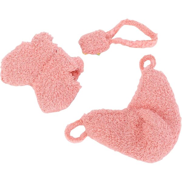 Kleidungsset für 17-cm-Puppen mit Schweinchen-Design aus hochwertigem Faserstoff
