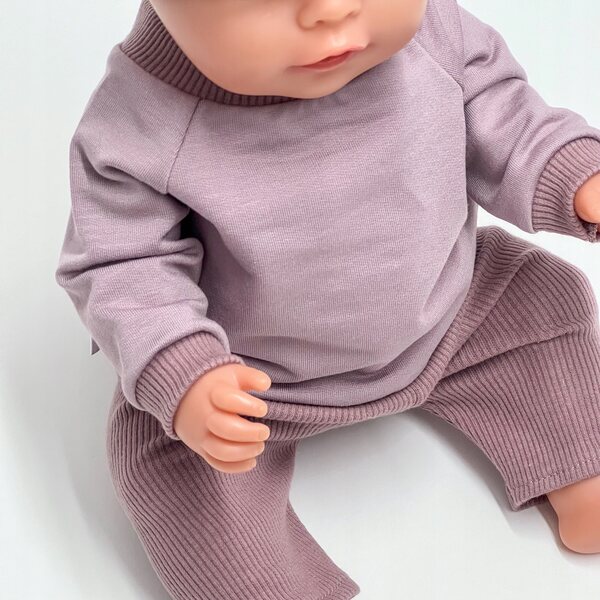 Kleidung für Baby Born Puppen 42-43 cm Lavendel Sportset Einzelstücke