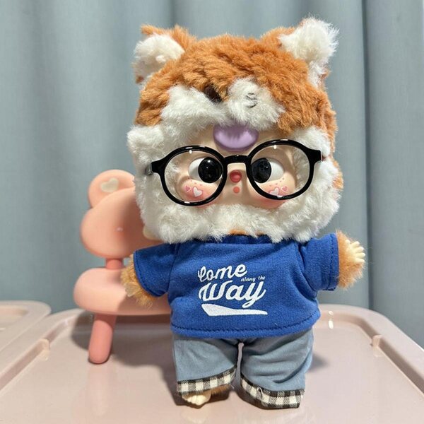 Ubranka per bambole peluche 20 cm con maglietta a lettere morbida e staccabile