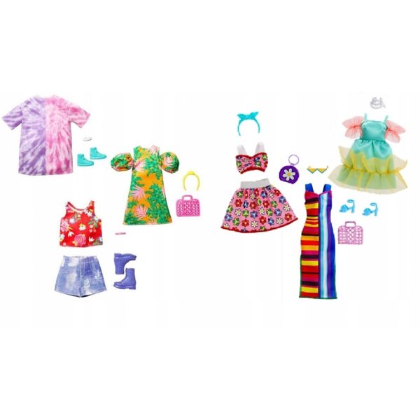 Barbie-Puppenkleidung, komplettes Styling mit farbenfrohen Accessoires