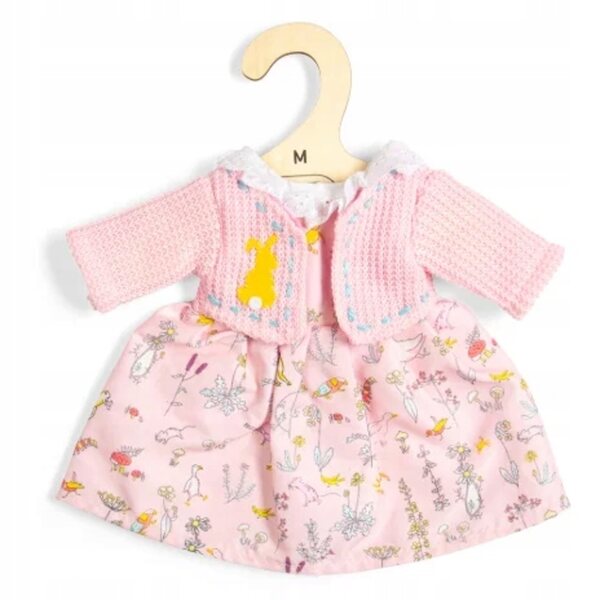 Bigjigs Kleid mit Strickjacke für 30 cm Puppe – Größe M, Stoffkleidung