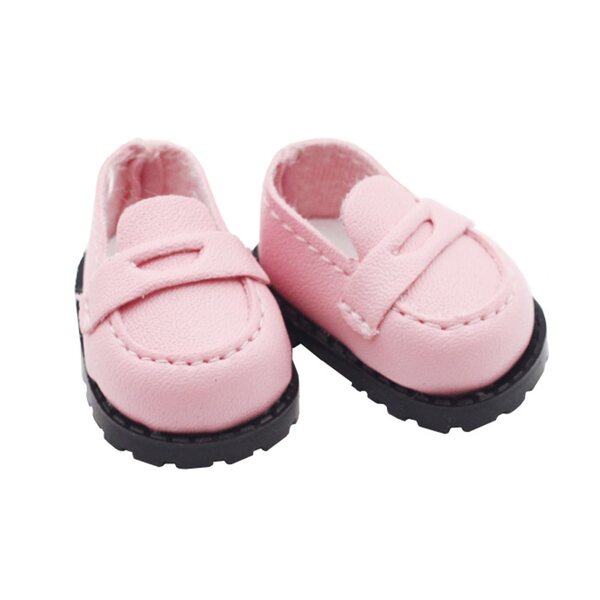 Scarpe rosa per bambole 15-17 cm, accessori fatti a mano in poliuretano PU