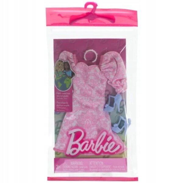 Barbie Fashionistas: Set Moda con Vestito Rosa e Scarpe Eleganti HRH40