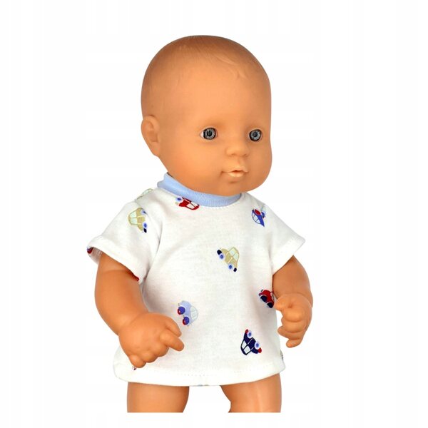 Kleidung für eine 30 cm große Puppe: Baumwollbluse mit kurzen Ärmeln