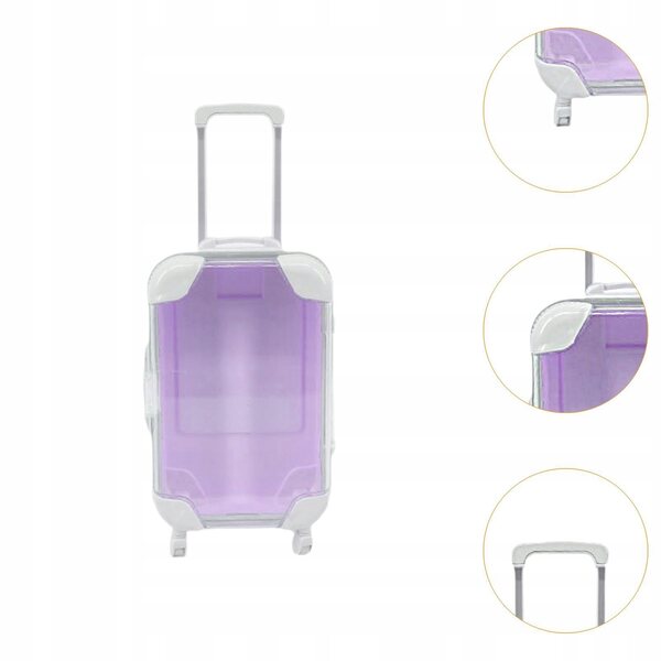 Kofferzubehör für 18-Zoll-Puppen Mini-Container Hellviolett