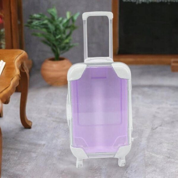 Kofferzubehör für 18-Zoll-Puppen Mini-Container Hellviolett