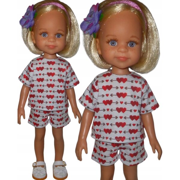 Pigiama per bambola Paola Reina 32 cm con completo blusa e shorts in cotone