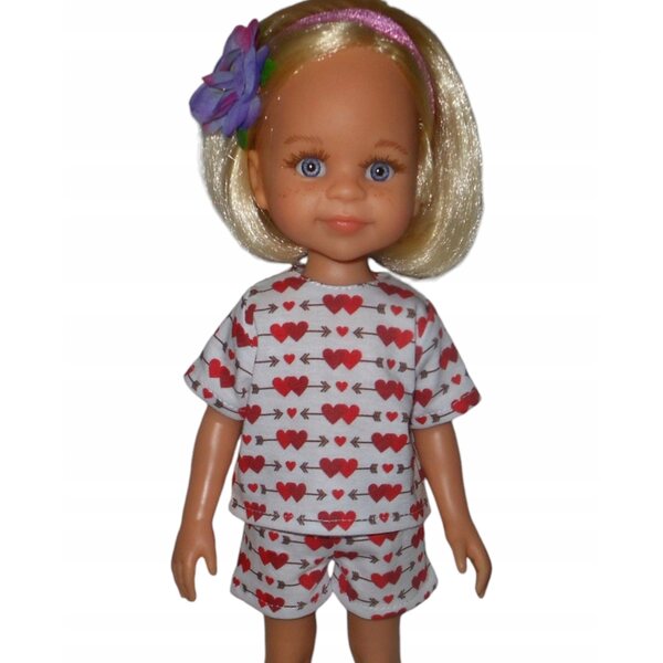 Pigiama per bambola Paola Reina 32 cm con completo blusa e shorts in cotone