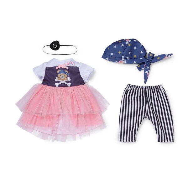 BABY born Vestito da Piratessa 43 cm – Costume per bambole con dettagli unici