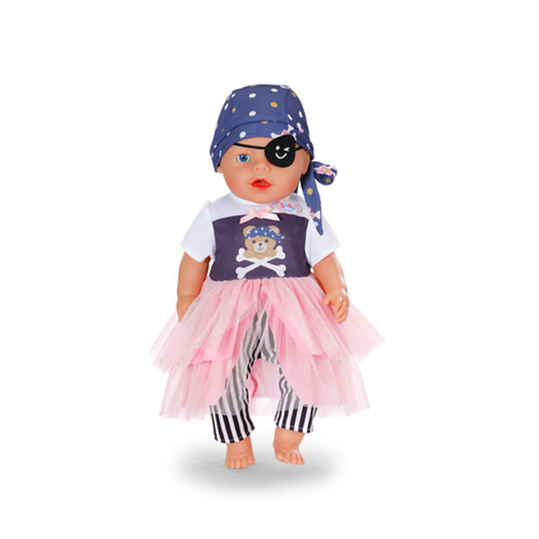 BABY born Vestito da Piratessa 43 cm – Costume per bambole con dettagli unici