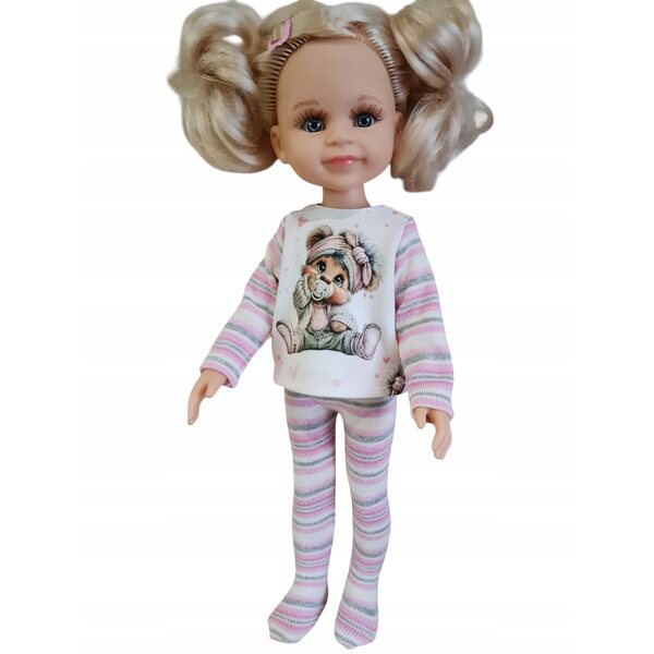 Bekleidungsset für Paola Reina Puppen mit T-Shirt und Strumpfhose 32 cm