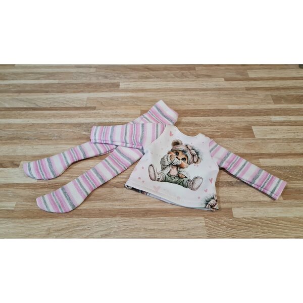 Bekleidungsset für Paola Reina Puppen mit T-Shirt und Strumpfhose 32 cm