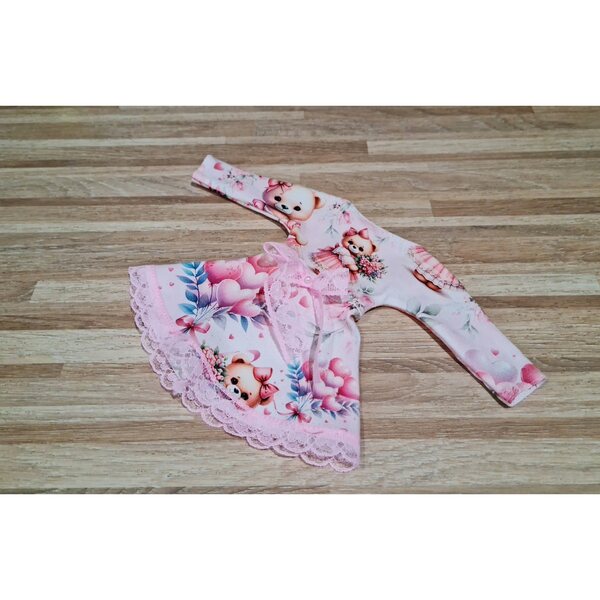 Kleid für Paola Reina 32 cm Puppe mit Teddybär- und Ballonaufdruck