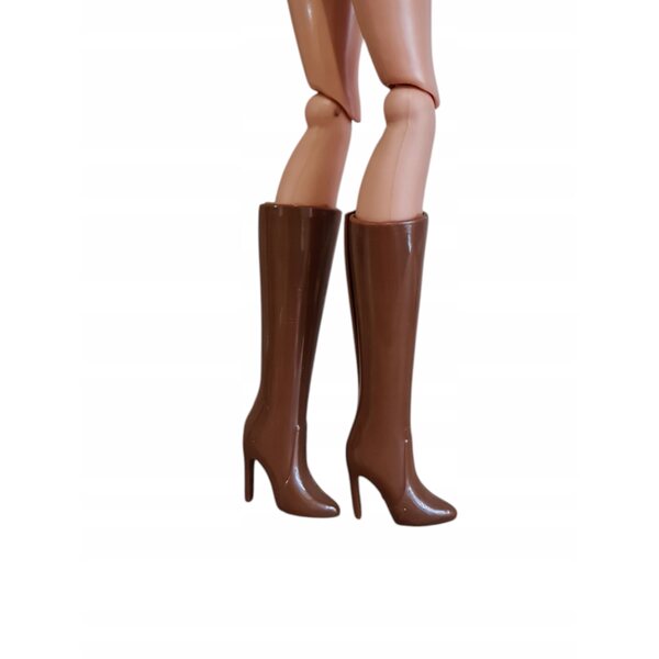 Braune Stiefel für Puppen, Modeaccessoires, Schuhe für Puppen ab 4 Jahren