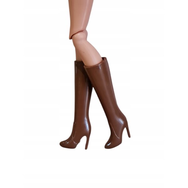 Braune Stiefel für Puppen, Modeaccessoires, Schuhe für Puppen ab 4 Jahren