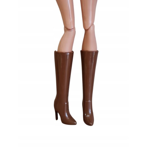 Braune Stiefel für Puppen, Modeaccessoires, Schuhe für Puppen ab 4 Jahren