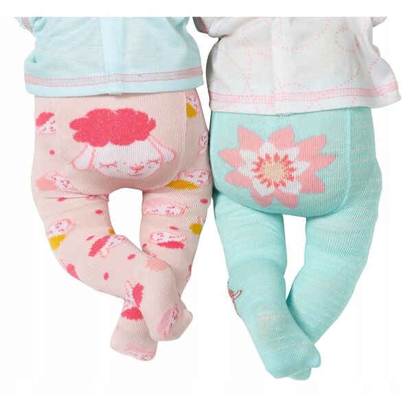 Baby Annabell Rajstopki per Bambole 2 Paia Calze Morbide Taglia 39-46 cm