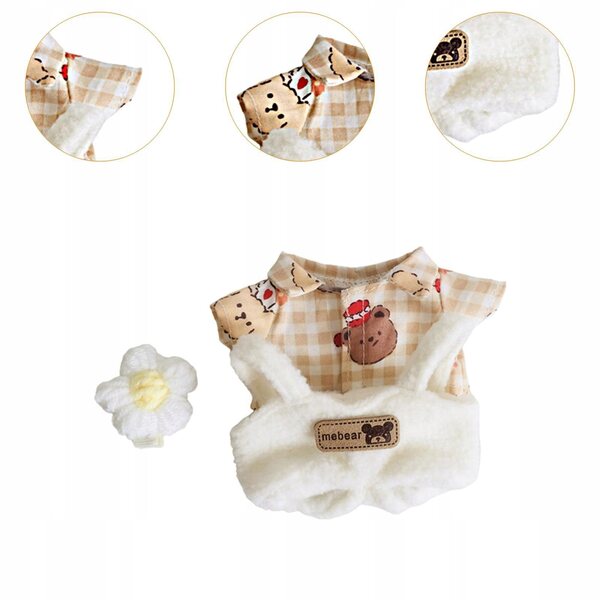 DIY Braunbär Strick T-Shirt Plüsch Puppenkleidung Kostüme
