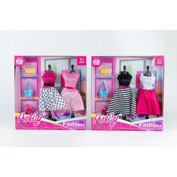 Kleidung für 30 cm große Anlily-Puppen mit zwei eleganten Kleidern und Accessoires