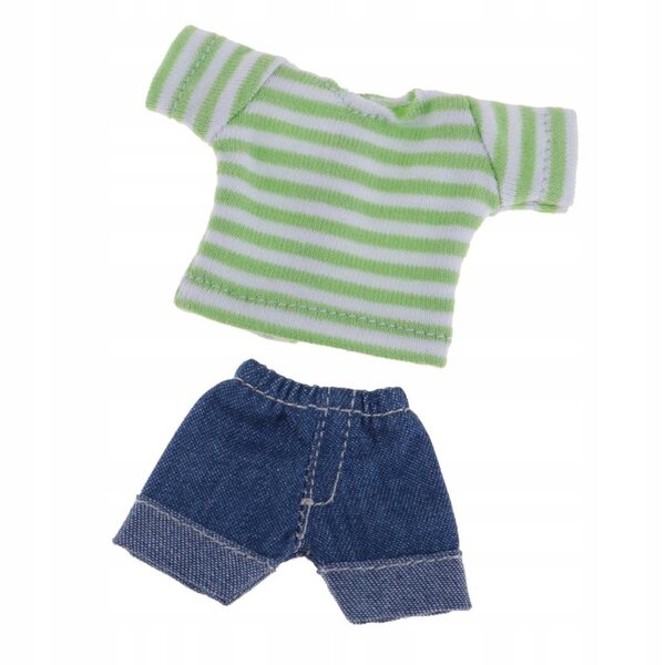 Kleidungsset für Mini-Blythe- und Obitsu11-Jeans und grüne Top-Puppen
