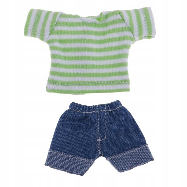 Kleidungsset für Mini-Blythe- und Obitsu11-Jeans und grüne Top-Puppen