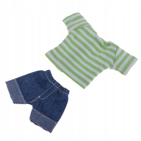 Kleidungsset für Mini-Blythe- und Obitsu11-Jeans und grüne Top-Puppen