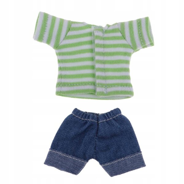 Kleidungsset für Mini-Blythe- und Obitsu11-Jeans und grüne Top-Puppen