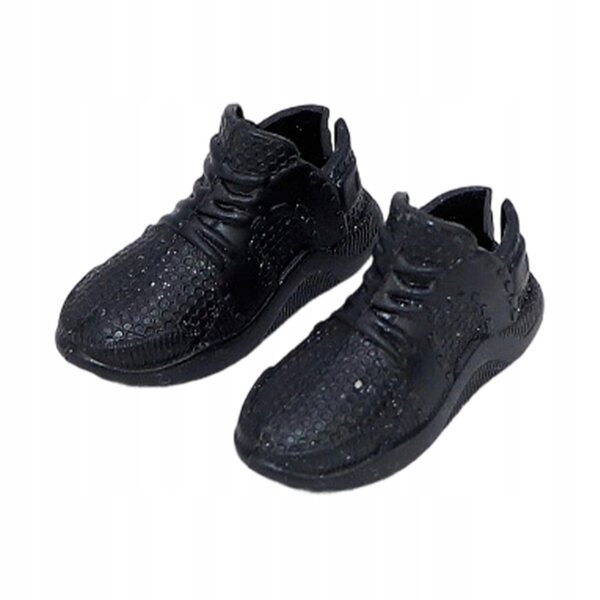 1:12 Puppen-Sportschuhe, austauschbare schwarze klassische Mini-Sneaker