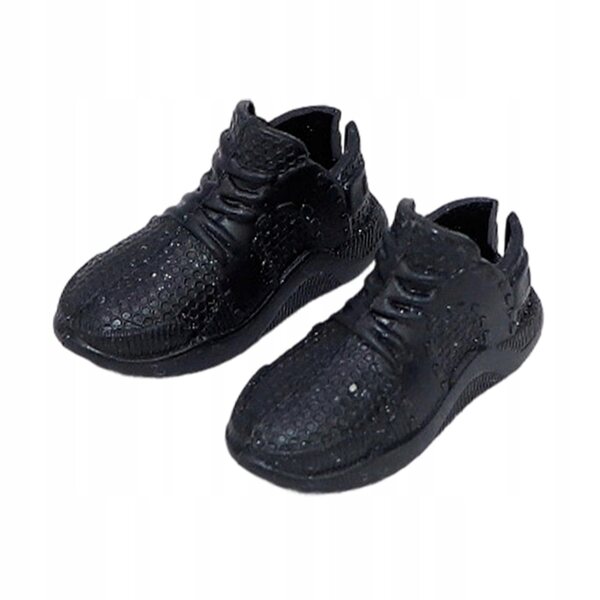 1:12 Puppen-Sportschuhe, austauschbare schwarze klassische Mini-Sneaker