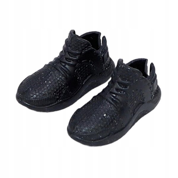 1:12 Puppen-Sportschuhe, austauschbare schwarze klassische Mini-Sneaker