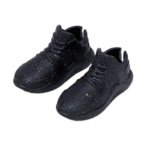 1:12 Puppen-Sportschuhe, austauschbare schwarze klassische Mini-Sneaker