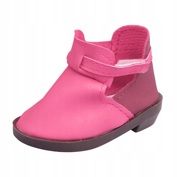 18-Zoll-Puppenstiefel, 7 cm modische rosa Schuhe für Puppen