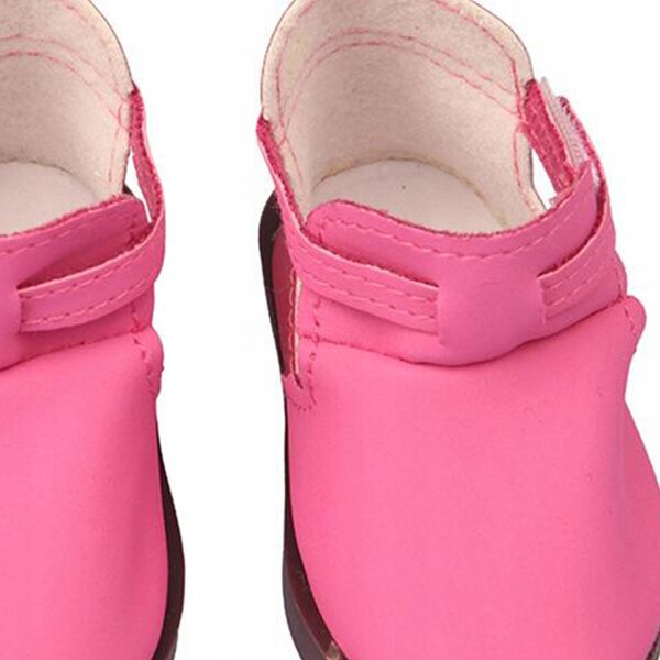18-Zoll-Puppenstiefel, 7 cm modische rosa Schuhe für Puppen