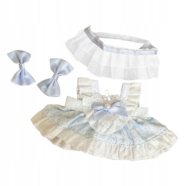 15-cm-Puppenkleidung aus weichem Stoff mit Entenkostüm und Marinekleid